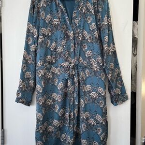 Banana Republic Teal Floral Dress